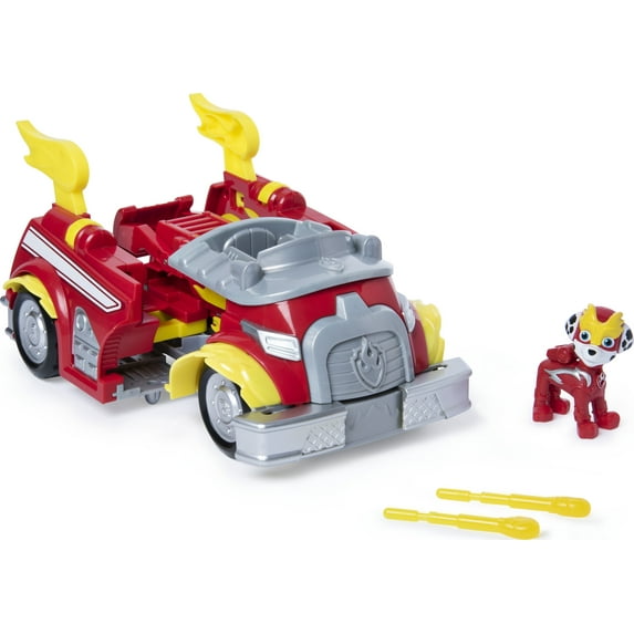 PAW Patrol, Mighty Pups Super PAWs Marshall’s Powered Up Fire Truck Transforming Vehicle
