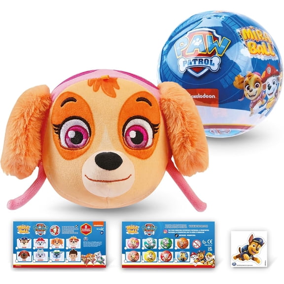 MiraBall Paw Patrol Blind Box Surprise Plush Toy with Stickers for Kids