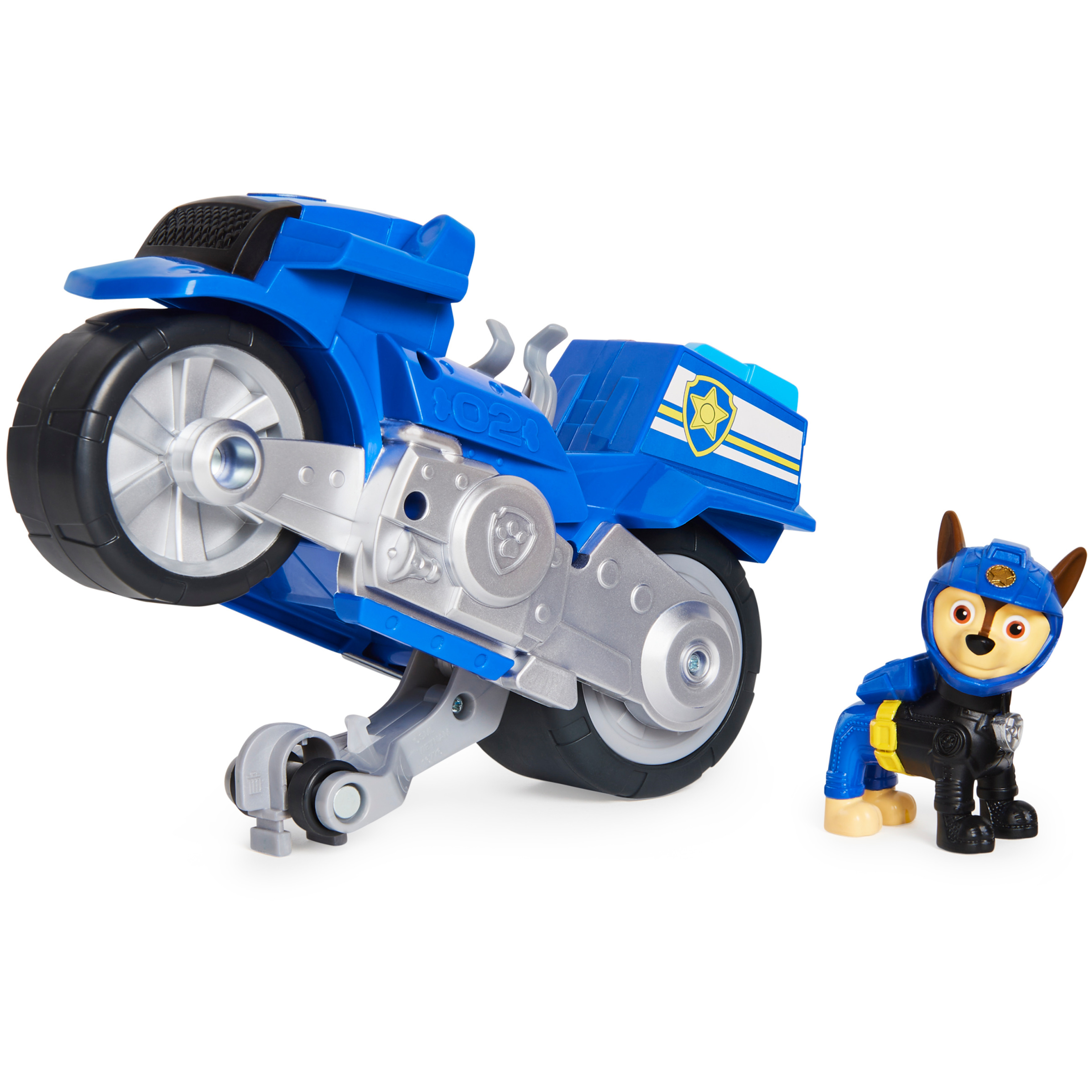 PAW Patrol, Moto Pups Chase’s Deluxe Pull Back Motorcycle Vehicle with Wheelie Feature and Figure - image 1 of 7