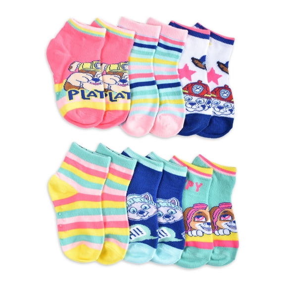 PAW Patrol No-Show Breathable Printed Socks (Toddler) 6 Pack