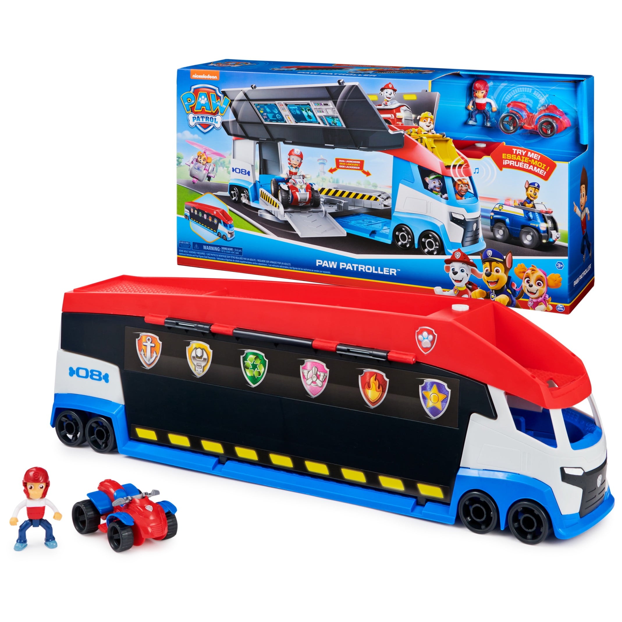 PAW Patrol PAW Patroller with Dual Vehicle Launchers Figure and ATV