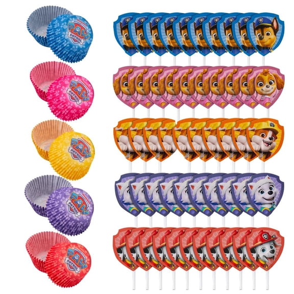 PAW Patrol Party Cupcake Liners with Character Picks for 50