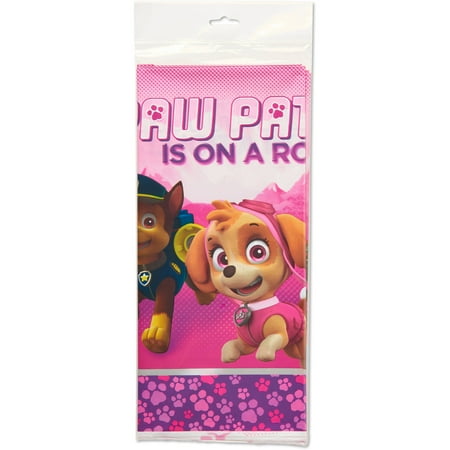 PAW Patrol Pink Plastic Table Cover 54" x 96"