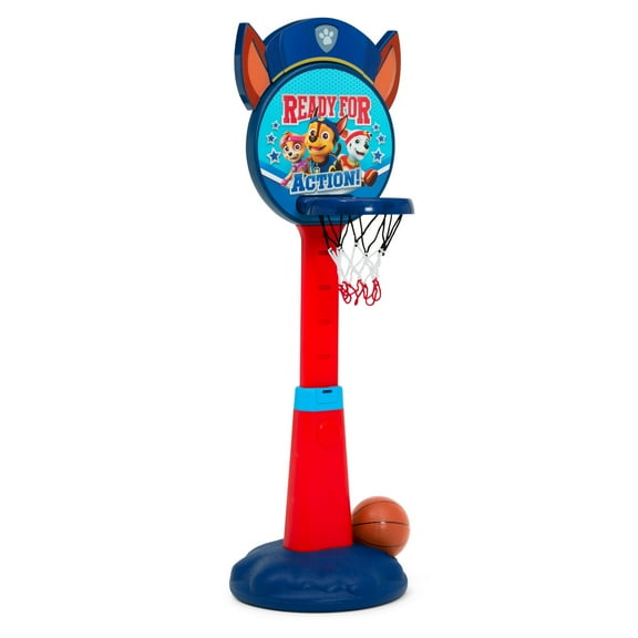 PAW Patrol Plastic Basketball Set by Delta Children Includes Basketball Hoop, 1 Basketball and Ball Pump