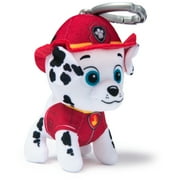PAW Patrol: Rescue Wheels, 4-Inch Marshall Plush Toy with Keychain Clip