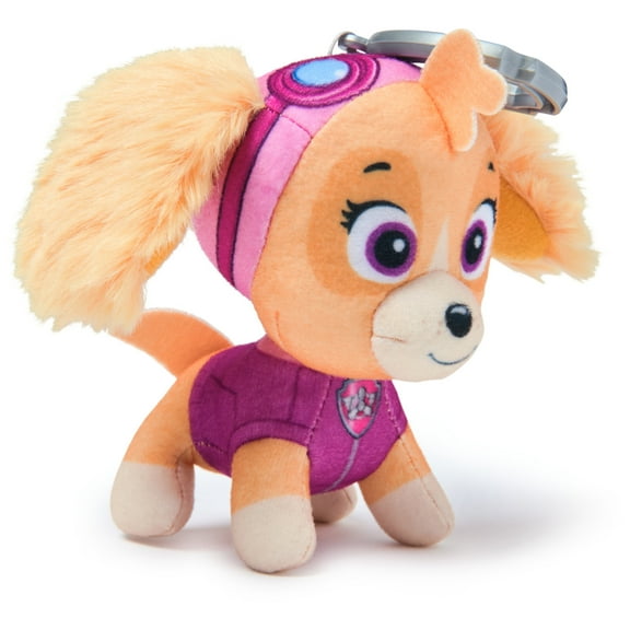 PAW Patrol: Rescue Wheels, 4-Inch Skye Plush Toy with Keychain Clip