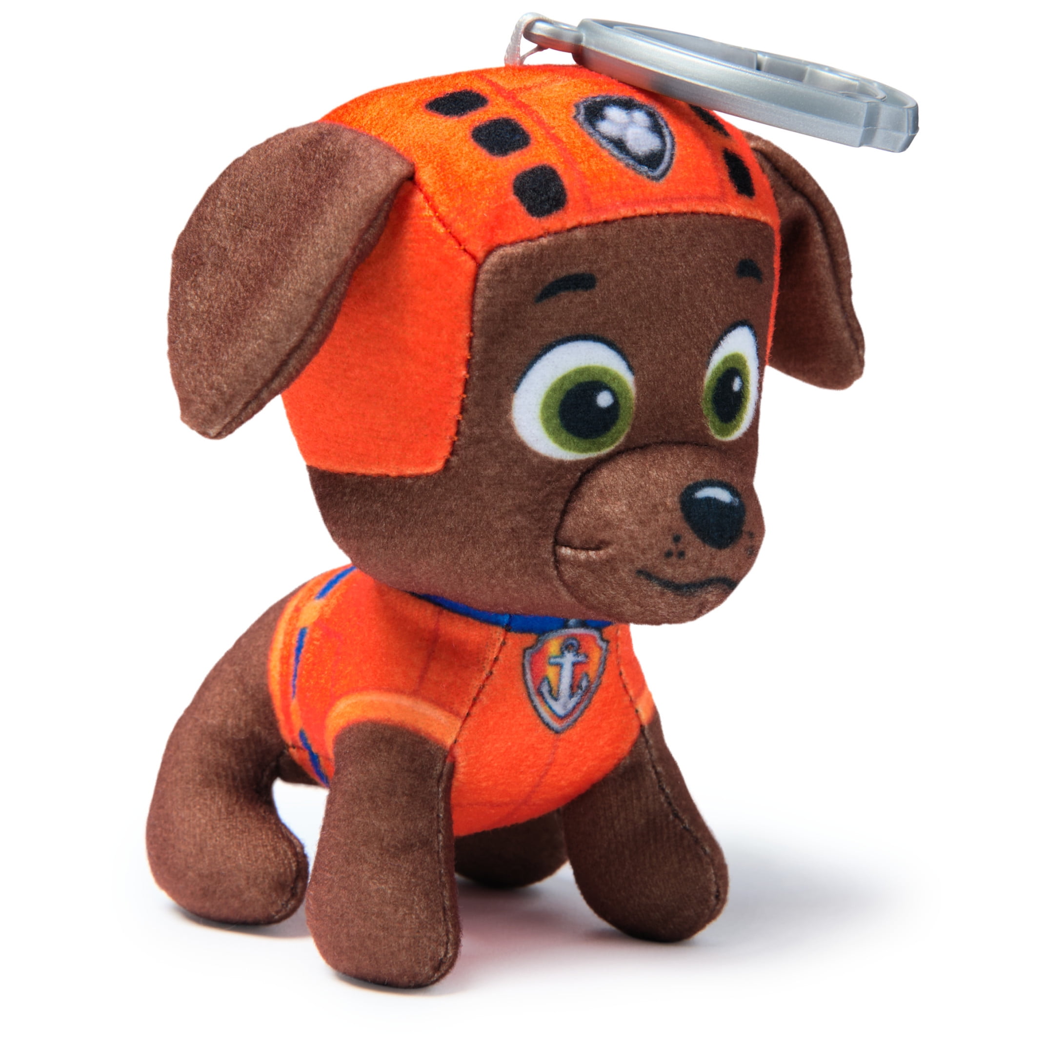PAW Patrol: Rescue Wheels, 4-Inch Zuma Plush Toy with Keychain