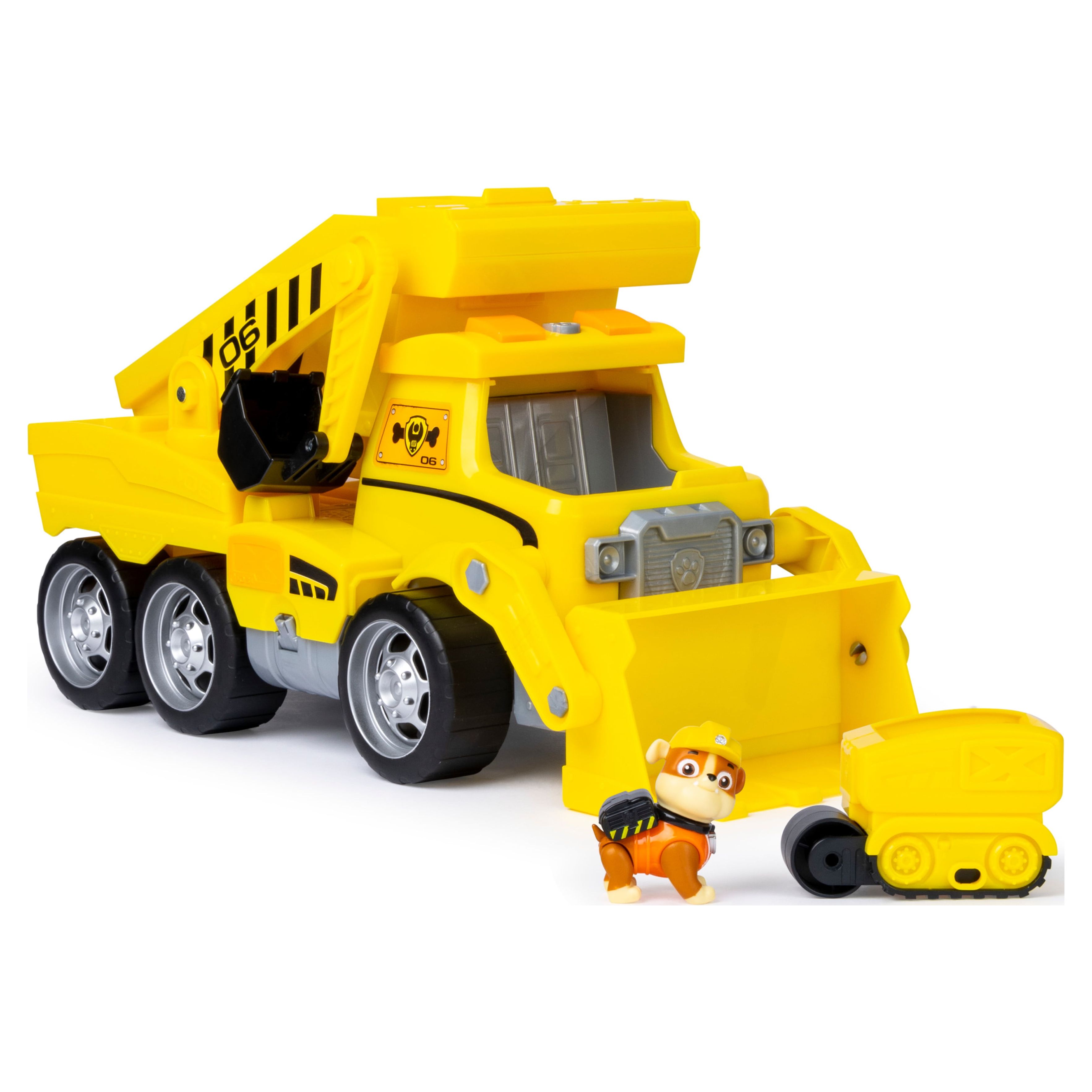 PAW Patrol, Rubble's Construction Truck with Mini Vehicle and Figure, For Ages 3 and up - image 1 of 8