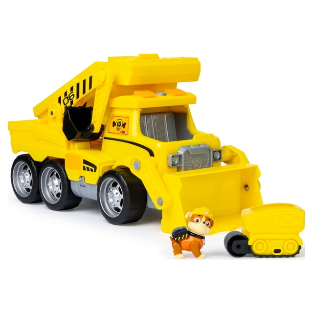 PAW Patrol, Rubble's Construction Truck with Mini Vehicle and Figure, For Ages 3 and up