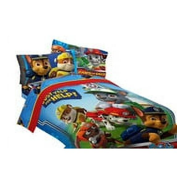 Nickelodeon 4pc Paw Patrol Twin Bedding Set Ruff Ruff Rescue Comforter and Sheet Set