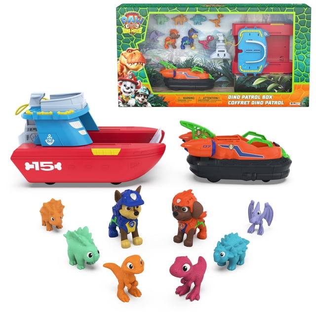 PAW Patrol: The Dino Movie Dino Patrol Box Toy Vehicle Two 2-Pack, for Ages 3 and up