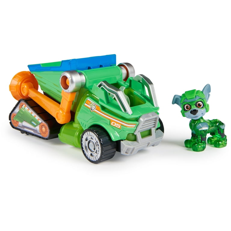 Vehicule + figurine rocky mighty pups charged up paw patrol