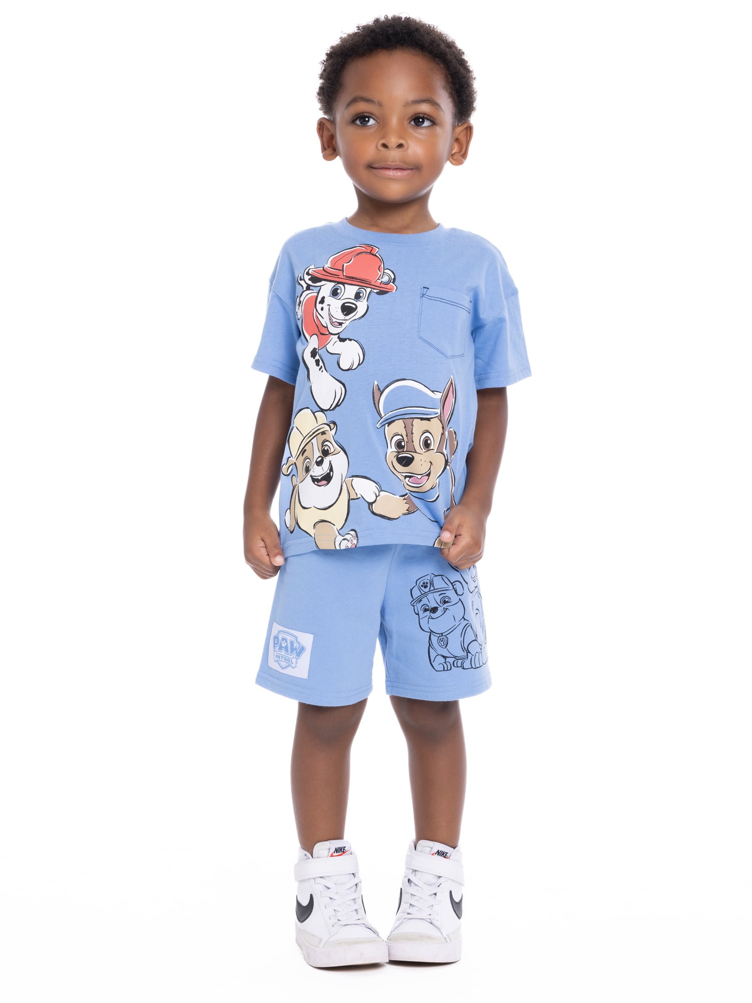 PAW Patrol Toddler Graphic Tee and Shorts Set, 2-Piece, Sizes 12M-5T