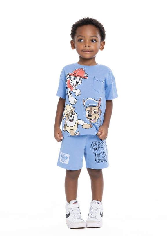 PAW Patrol Toddler Graphic Tee and Shorts Set, 2-Piece, Sizes 12M-5T