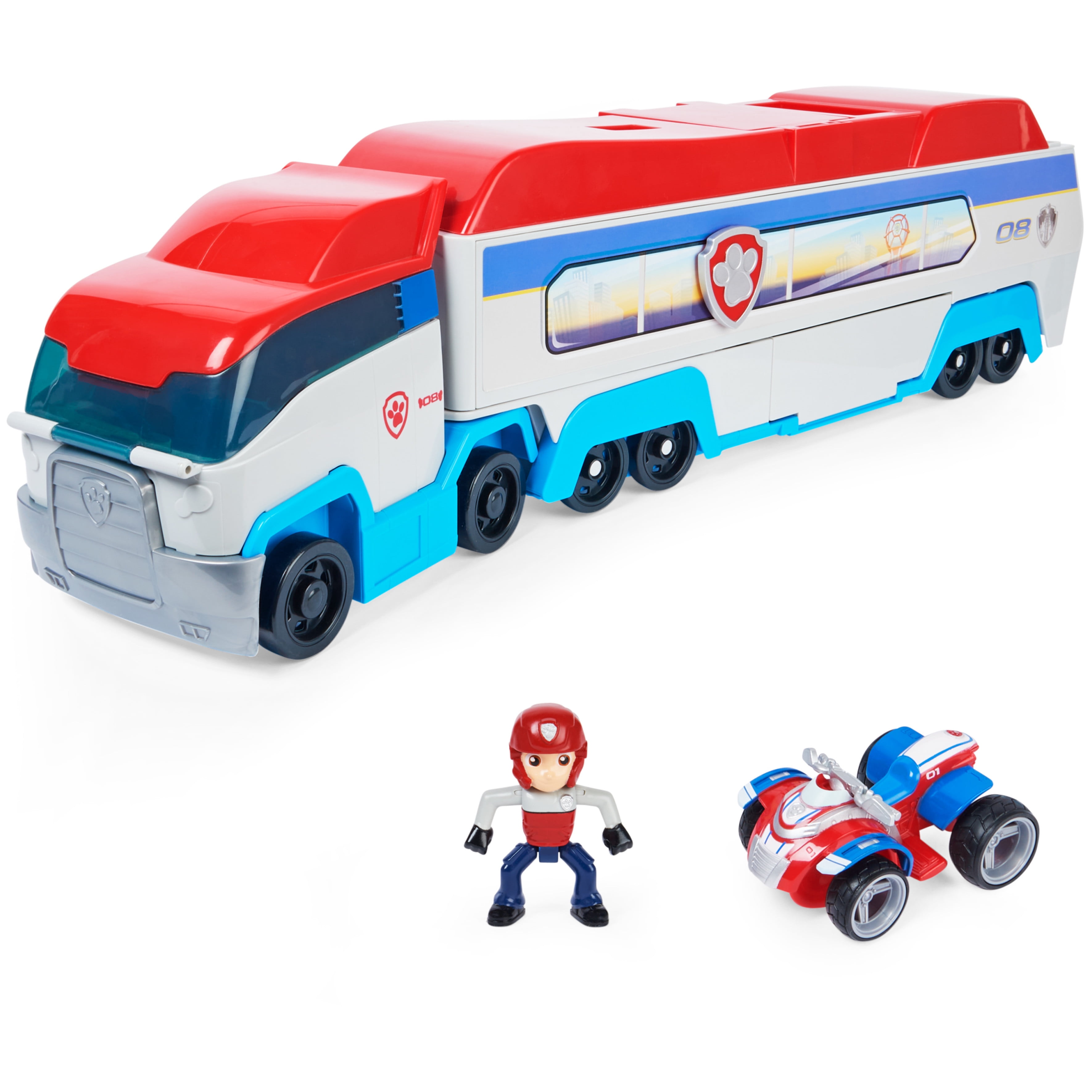 paw patrol bus with 2 pups and vehicle