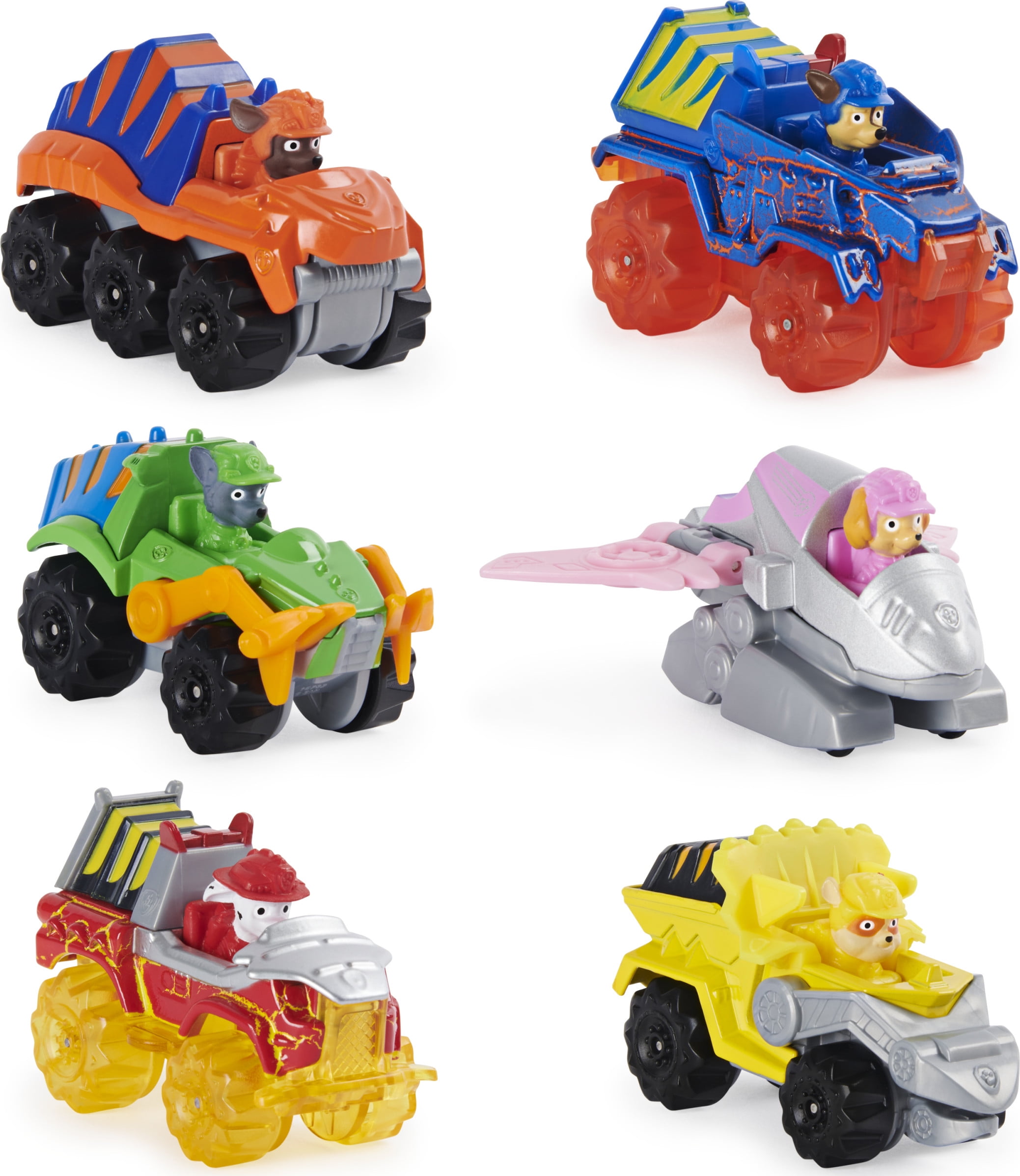 PAW Patrol, True Metal Dino Rescue Gift Pack of 6 Collectible Die-Cast  Vehicles, 1:55 Scale, Walmart Exclusive 
