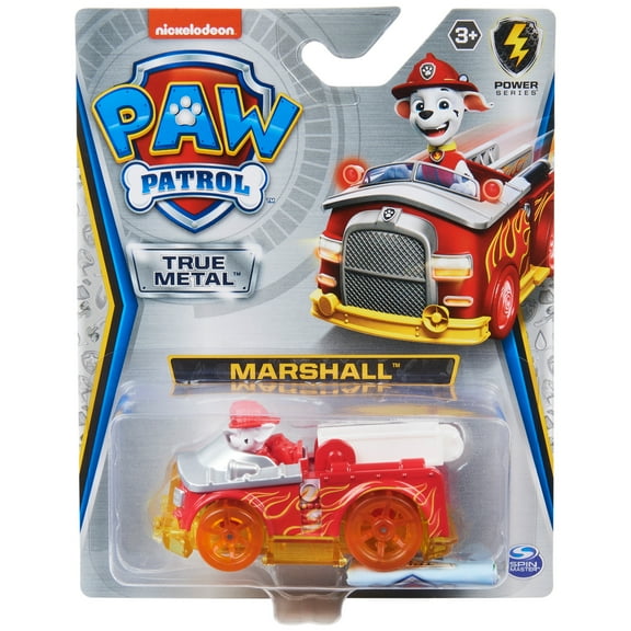 PAW Patrol, True Metal Marshall Collectible Die-Cast Vehicle, Power Series 1:55 Scale, Kids Toys for Ages 3 and up