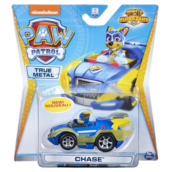 PAW Patrol, True Metal Mighty Chase Super PAWs Collectible Die-Cast Vehicle, Mighty Series 1:55 Scale