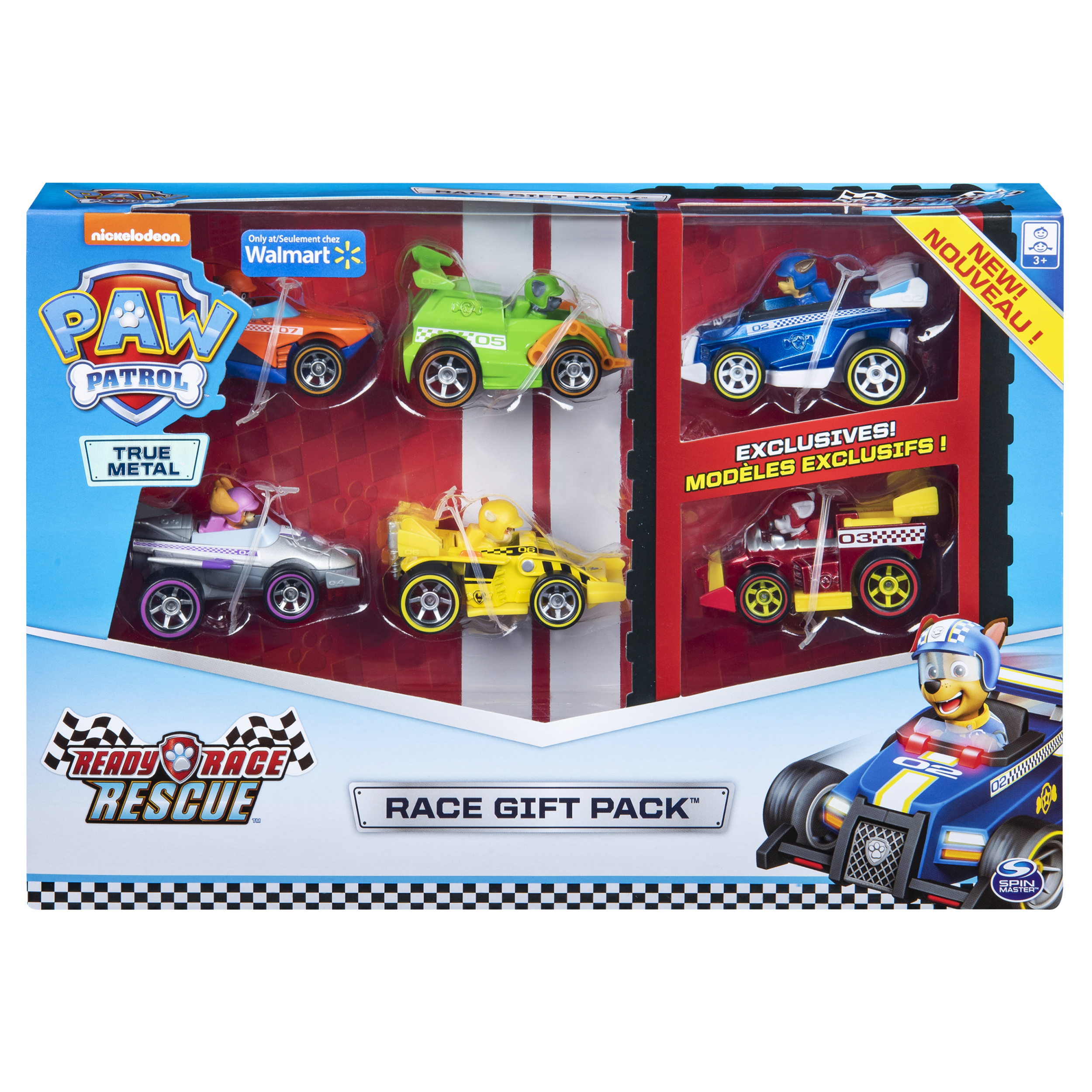 PAW Patrol, True Metal Ready Race Rescue Gift Pack of 6 Race Car Collectible Die-Cast Vehicles, 1:55 Scale - image 1 of 5