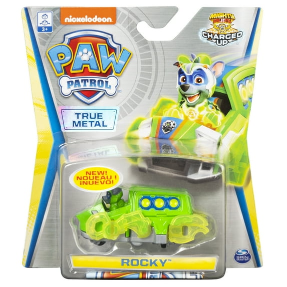 PAW Patrol, True Metal Rocky Collectible Die-Cast Vehicle, Charged Up Series 1:55 Scale