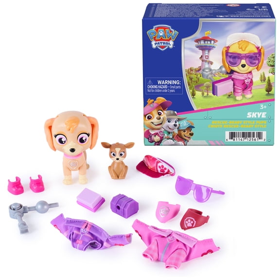 PAW Patrol Skye's World Skye Rescue-Ready Style Pups, Ages 3+