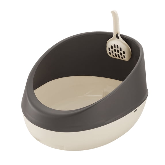 PAW TRAX Rimmed Cat Litter Pan, Brown