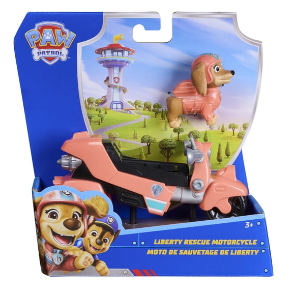 PAW Patrol, Liberty Rescue Motorcycle, Toy Bike with Collectible Action Figure