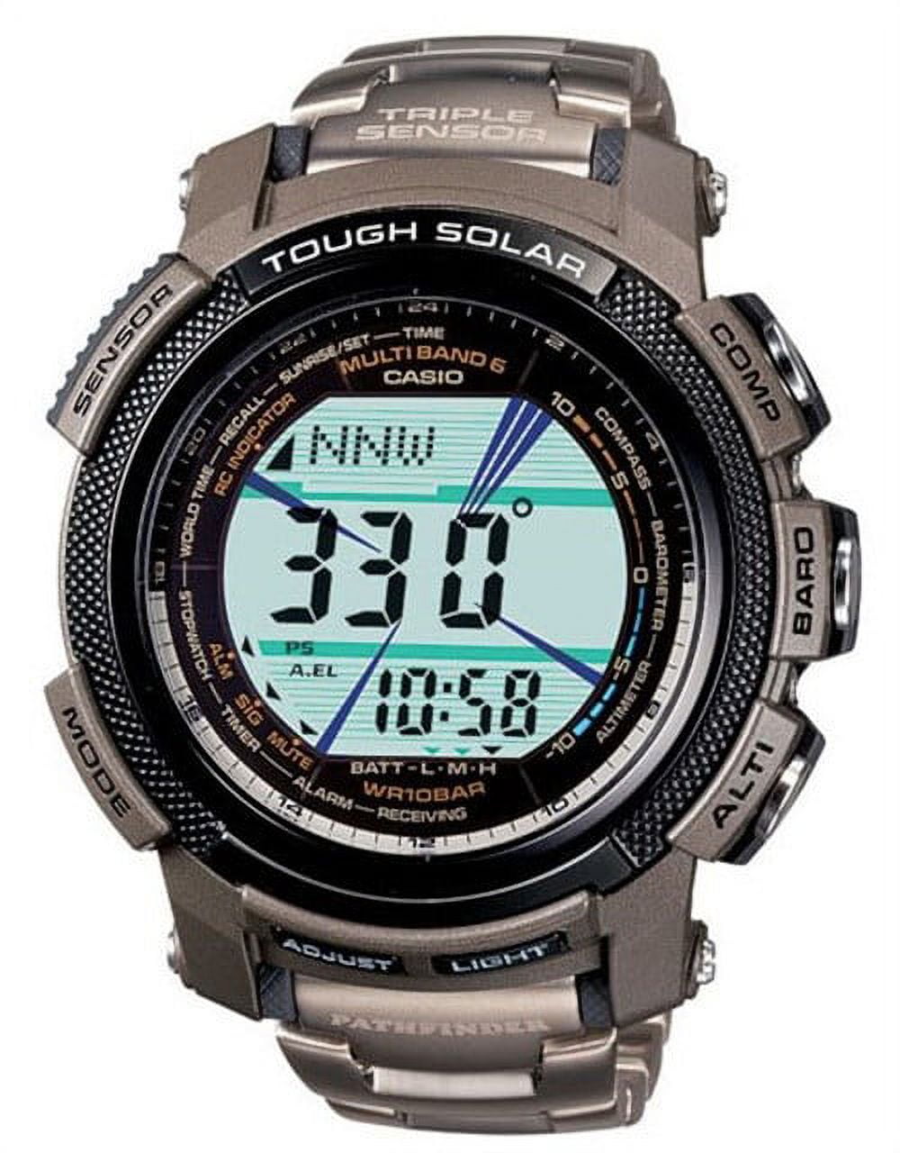 PAW2000T-7CR Men's Pathfinder Titanium Digital World Timers