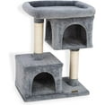 thumbnail image 1 of PAWBEE 33" Cat Tree House, 2 Condos & 2 Sisal Scratching Posts, Sturdy Base for Small & Large Cats, 1 of 9