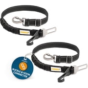Pawbee Elastic Dog Seat Belts for Cars, Pet Safety Harness, Adjustable Nylon Bungee, 2-Pack