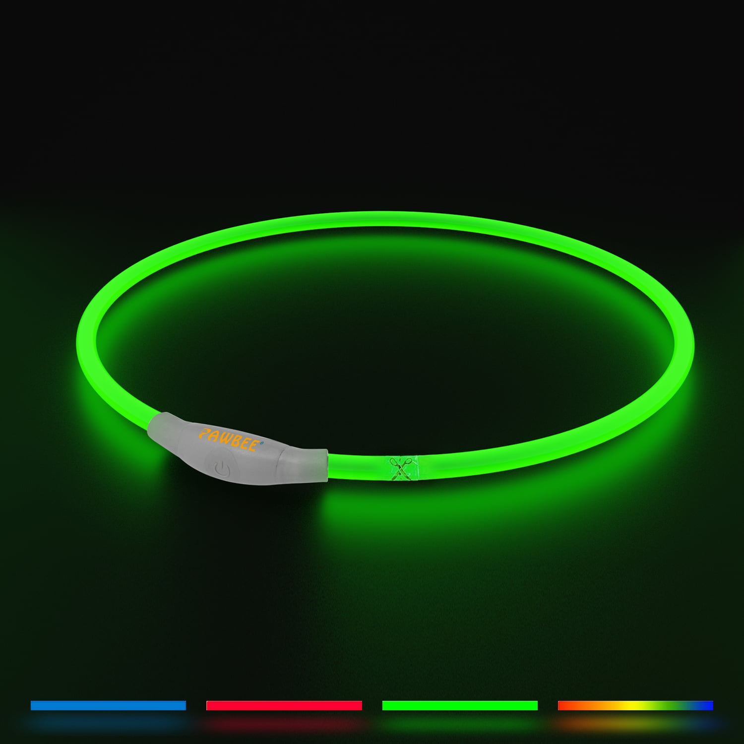 PAWBEE LED Dog Collar Cuttable, Customizable for Night Safety, Fits