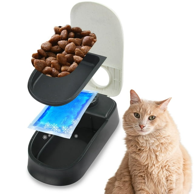 PAWISE Automatic Cat Feeder, AIF4 1.5 Cup, 48Hour Timer, with Ice Pack