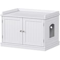 thumbnail image 1 of PAWLAND Lager Cat Washroom Storage Bench,cat Litter Box Enclosures -White, 1 of 8