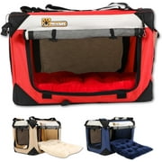 Extra Large Cat Carrier 24"x16"x16" Soft-Sided with Scratch Pad Foldable Fiberboard Base Plush Cushion Lightweight Pet Crate for Cats Dogs Airline Approved Travel-Friendly Durable Design Dual Entry