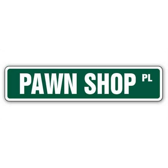 PAWN SHOP Street Sign buy gold jewelry coins trade | Indoor/Outdoor |  36" Wide