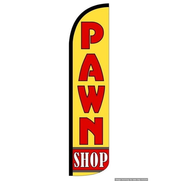 PAWN SHOP Windless Flag (Hardware Not Included) |Advertisement /Business Flags | Feather Flag |