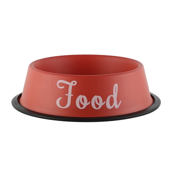 PAWPOURRI 920ml Pet Feeding Bowl, Epoxy Print – Food & Water, 8.9" x 2.1" | Non-Slip & Easy to Clean Dog and Cat Bowl