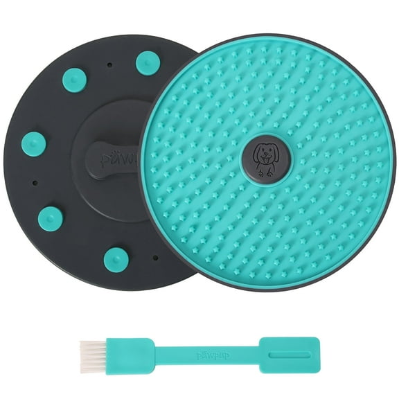 PAWPUP Lick Mat for Dogs - 8.2" Extra Large Dog Licking Mat, Slow Feeder for Anxiety Relief, Non-Slip, Crate Friendly, Easy to Clean, Perfect for Peanut Butter, Yogurt & Pumpkin Puree (Sea Green)