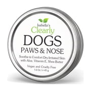 PAWS & NOSE Soothing Paw Balm for Dogs | Moisturize & Protect Dry, Irritated, Red Itchy Paws & Cracked Snouts | Natural, Lick Safe with Aloe + Shea Butter | Made in USA, Unscented, Vegan