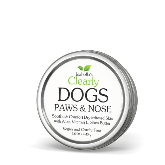 PAWS & NOSE Soothing Paw Balm for Dogs | Moisturize & Protect Dry, Irritated, Red Itchy Paws & Cracked Snouts | Natural, Lick Safe with Aloe + Shea Butter | Made in USA, Unscented, Vegan