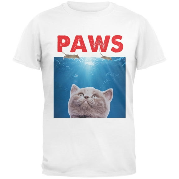 PAWS White Adult T-Shirt - Large