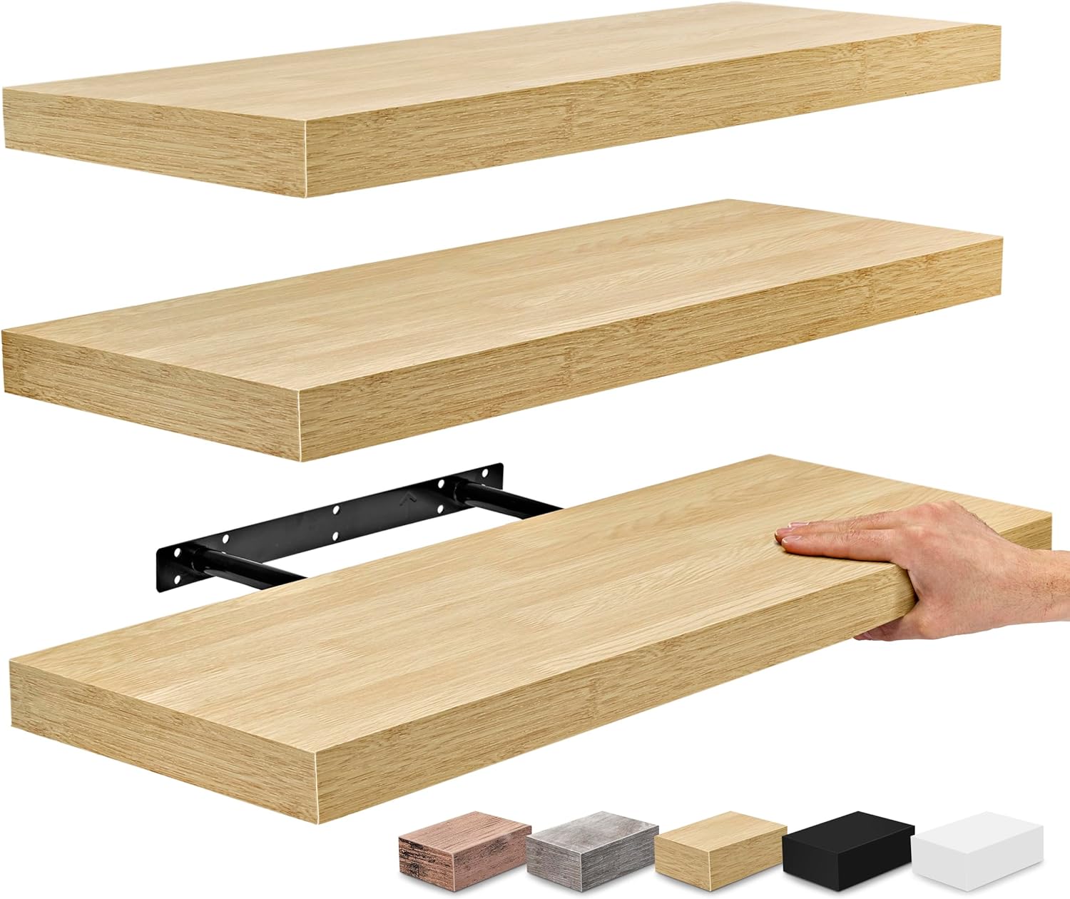 PAWTY Floating Shelves 24 Inch For Bedroom Kitchen Bathroom 3 