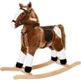 thumbnail image 1 of PAWTY Kids Rocking Horse Plush Ride On Toy Toddler Rocker for Boys Girls Gifts with Realistic Sounds, Brown, 1 of 9
