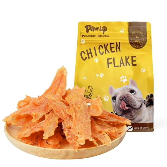 PAWUP Chicken Jerky Dog Treats, High Protein Pure Chicken Chips Dog Snacks for Small Medium Large Dogs, Training Treats for Dogs, 7oz