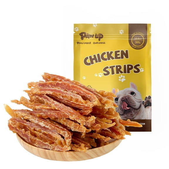 PAWUP Chicken Jerky Dog Treats, Natural Healthy Dog Treats for Small Medium Large Dogs, Jerky Treats for Dogs, 10.6oz