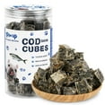 PAWUP Cod Skin Cubes STF9 Dog Treat, Chew Fish Skins Rolls w/Taurine
