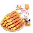 thumbnail image 1 of PAWUP Chicken Wrapped Pumpkin Biscuits Dog Treats, Rawhide Free, Promote Digestion Soft Chewy Dog Snacks for Small Medium Large Dogs, 10.6oz, 1 of 12