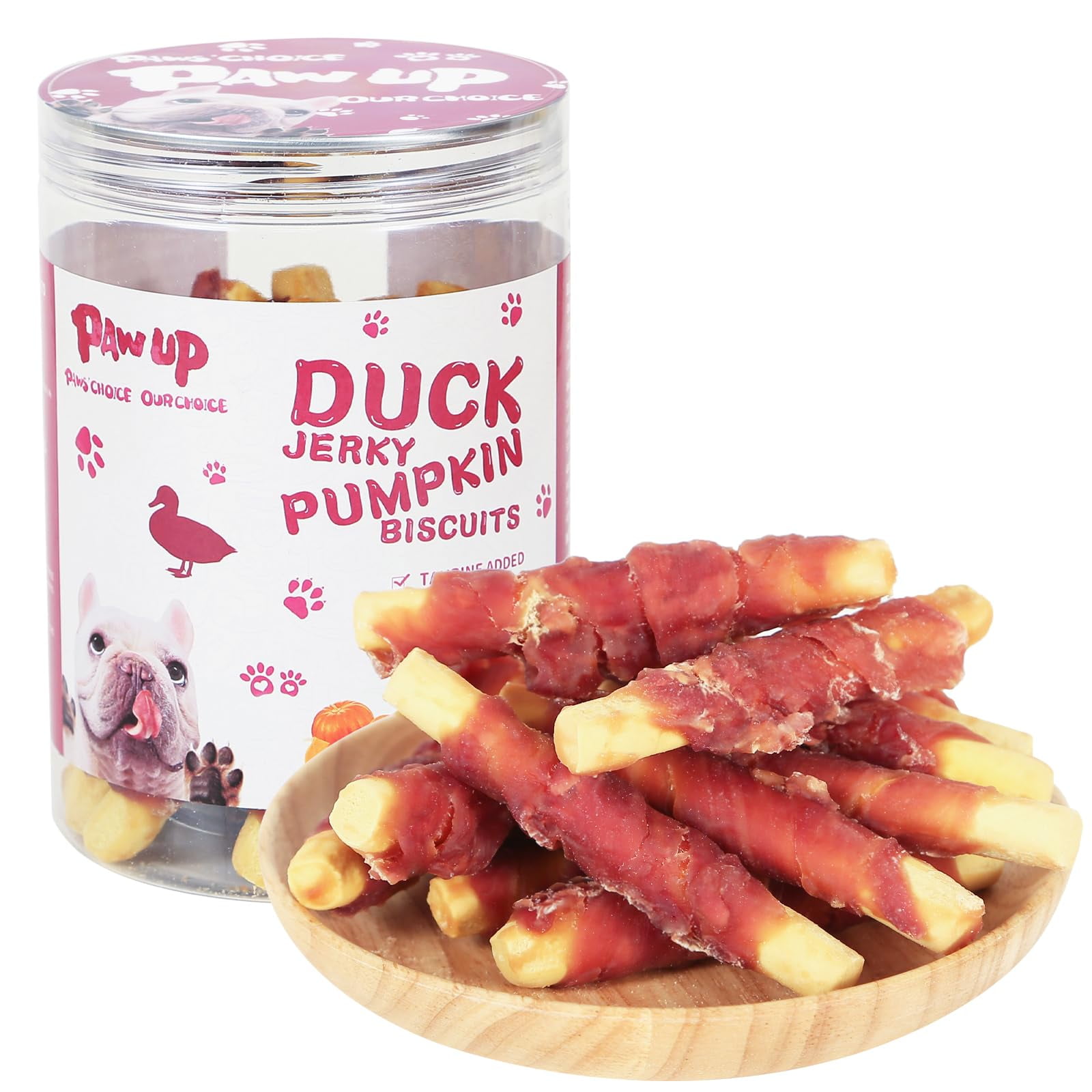 PAWUP Dog Treats Pumpkin AIF4 Biscuits Sticks w/Duck Low Fat Dog Snacks