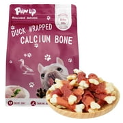 PAWUP Duck Wrapped Calcium Bone, Rawhide Free Dog Chews, High-Protein Dog Bones, Healthy Snacks for Puppies and Small Dogs, 10.6oz