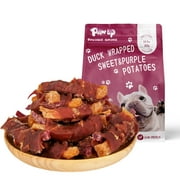 PAWUP Sweet Potato Dog Treats, Duck and Double Sweet Potato Dog Treats, Duck Jerky Chews for All Dogs, Low Fat, High Fiber, 10.6oz